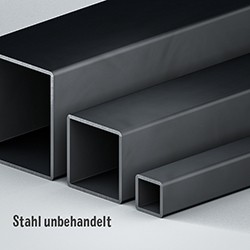 Stahl Quadratrohr 30x20x2mm Stahlrohr ST33 Hohlprofil Vierkantrohr 0.5 Meter = 50cm = 500mm 