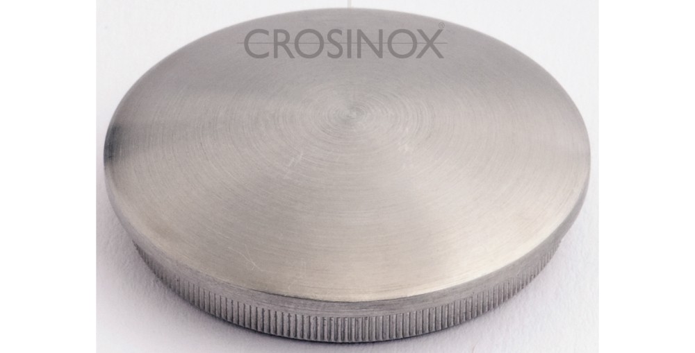 Crosinox Rändelkappe gewölbt, massiv für Rundrohr 42,4 x 2 mm V2A