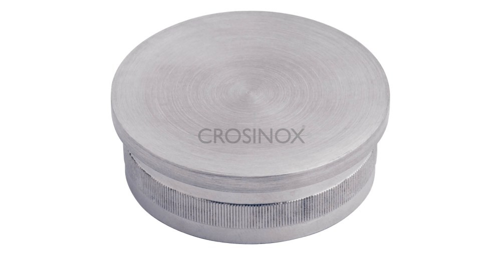 Crosinox Rändelkappe flach für Rundrohr 42,4 x 2 mm V4A