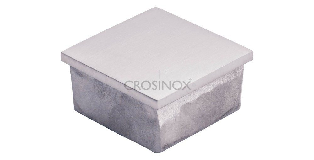 Crosinox Einsteckkappe hohl für Quadratrohr 25 x 2 mm V4A