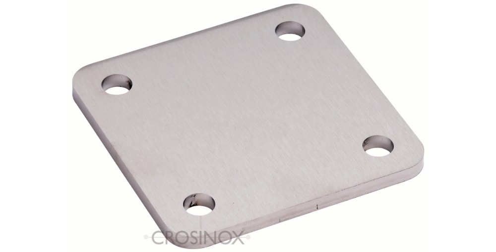 Crosinox Edelstahl-Ankerplatte 100 x 100 x 8 mm V2A