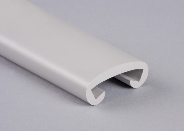PVC Handlauf telegrau 003 für Flachstahl 40 x 8 mm
