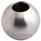 Crosinox Vollkugel 20 mm mit Bohrung 10,2 mm V2A