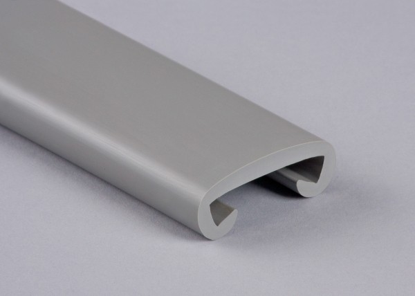 PVC Handlauf verkehrsgrau 004 für Flachstahl 40 x 8 mm